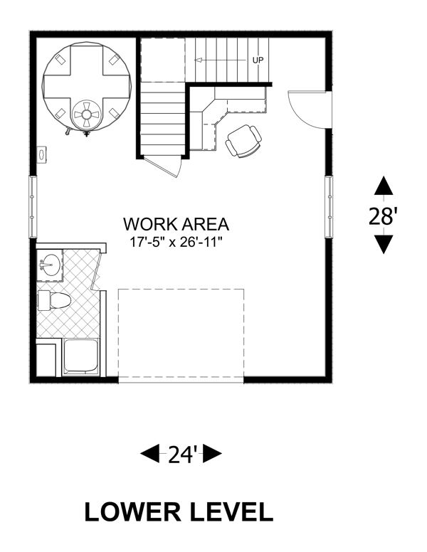 Lower Floorplan image of Utility Independence Control Center House Plan
